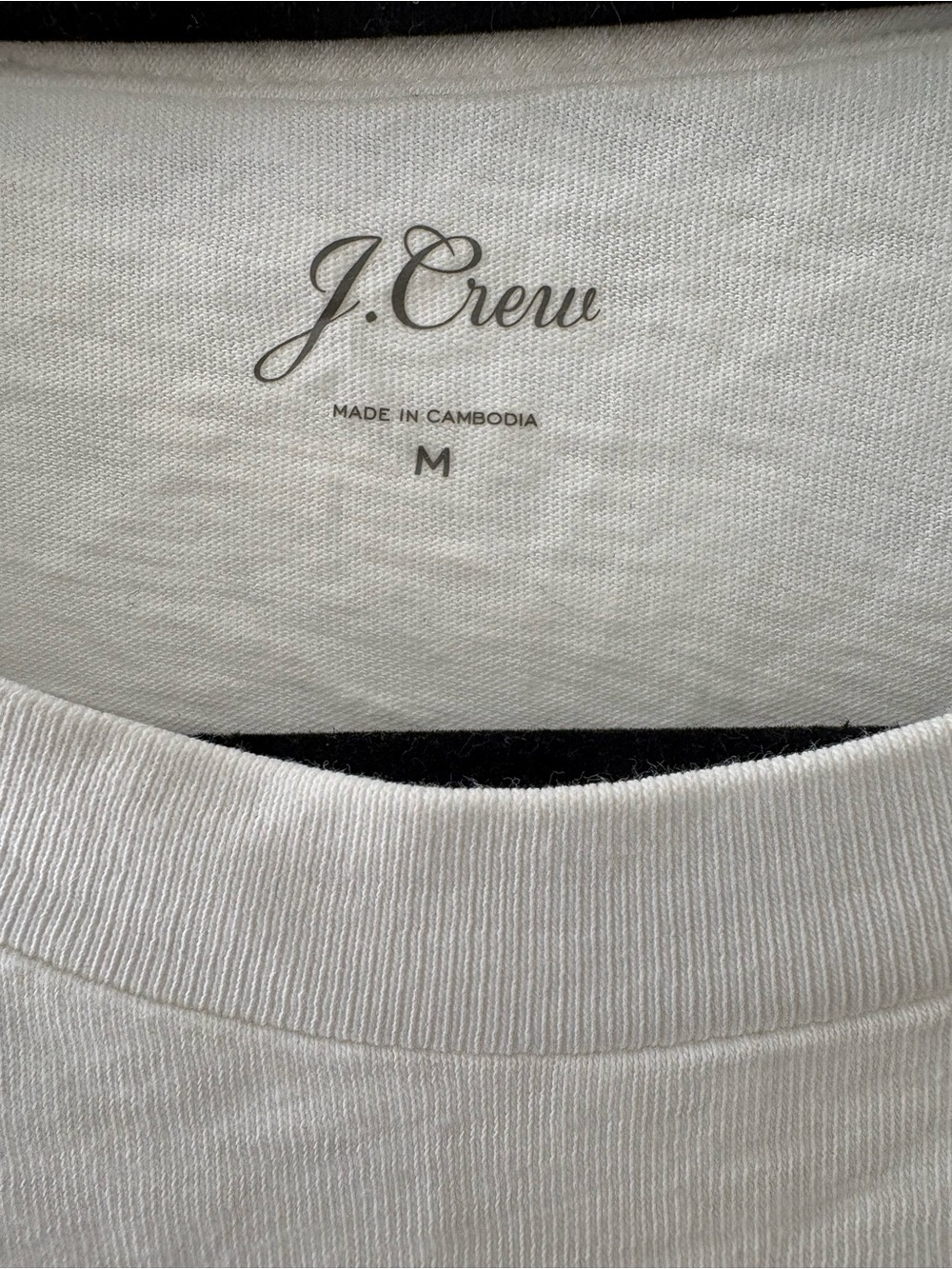 J. Crew White Crewneck T-Shirt with Red "Ciao baby" Embroidery - Picture 3 of 5